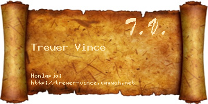 Treuer Vince névjegykártya